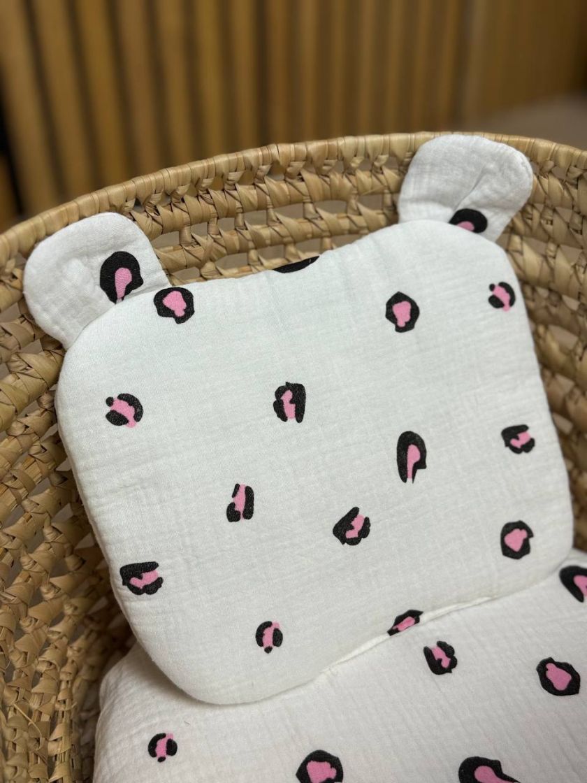 ❤ Набір у візочок мусліновий. Колір - Лео рожевий на білому (#54124514) ✓ Anna Konvert