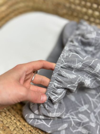 ❤ Набір у візочок мусліновий. Колір - Листочки контур на сірому (#55083182) ✓ Anna Konvert 2