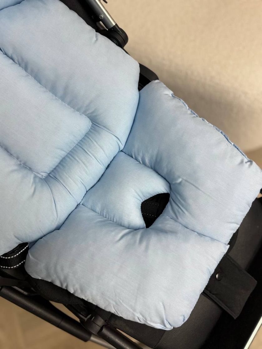 ❤ Матрасик візочок прогулянковий 3в1. Принт - Блакитний однотон (#53464584) ✓ Anna Konvert