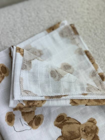 ❤ Пелюшки муслінові двошарові. Принт - Ведмедик з подушкою (#45311408) ✓ Anna Konvert 2