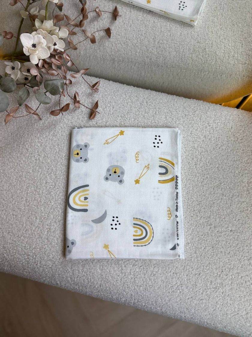 ❤ Пелюшки муслінові двошарові. Принт - Веселки жовті (#85417705) ✓ Anna Konvert