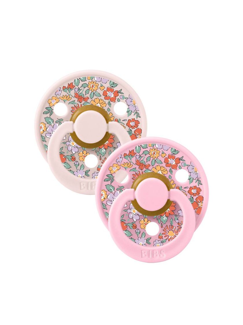 ❤ Пустушка BIBS x Liberty Colour Latex Round (кругла), 2 в упаковці, 0-6 міс. Колір - Petal Mix (#5713795277162) ✓ Anna Konvert