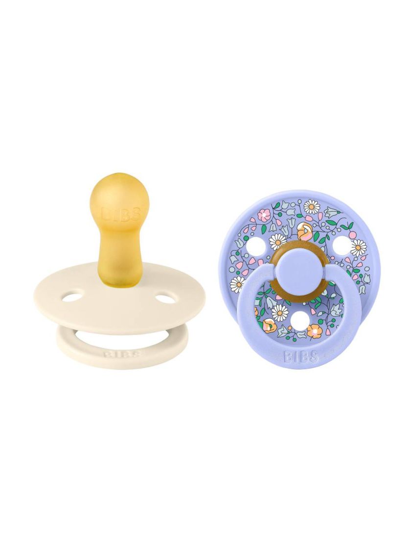 ❤ Пустушка BIBS x Liberty Colour Latex Round (кругла), 2 в упаковці, 0-6 міс. Колір - Ivory Mix (#5713795277148) ✓ Anna Konvert
