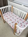 ❤ Простирадло у ліжко непромокаюче, 120/60 см. Принт - Ведмежа дівчинка з рожевими кульками (#94587803) ✓ Anna Konvert