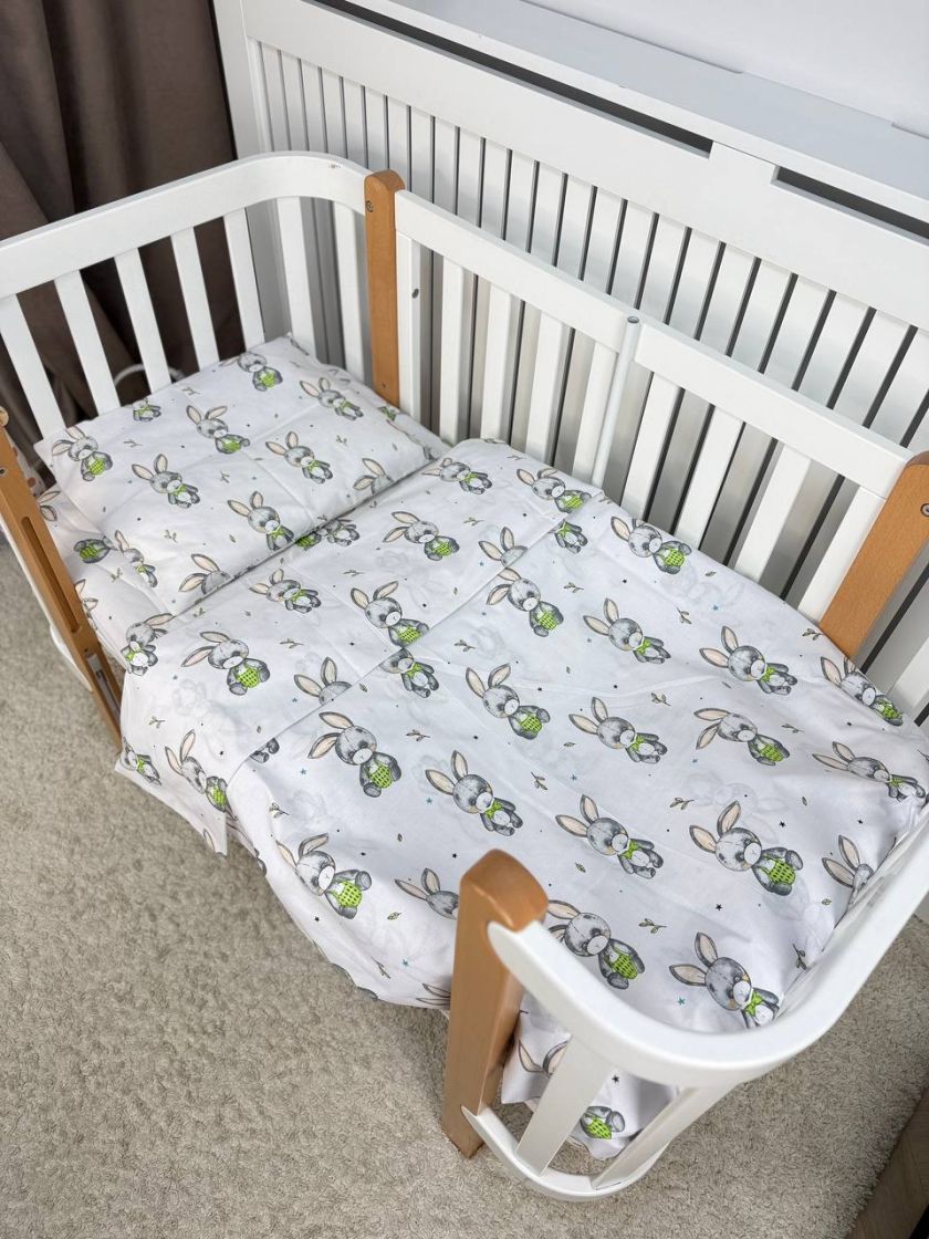 ❤ Змінна дитяча постіль, підковдра 110см на 90см. Принт - Зайці в метелику (#32206198) ✓ Anna Konvert