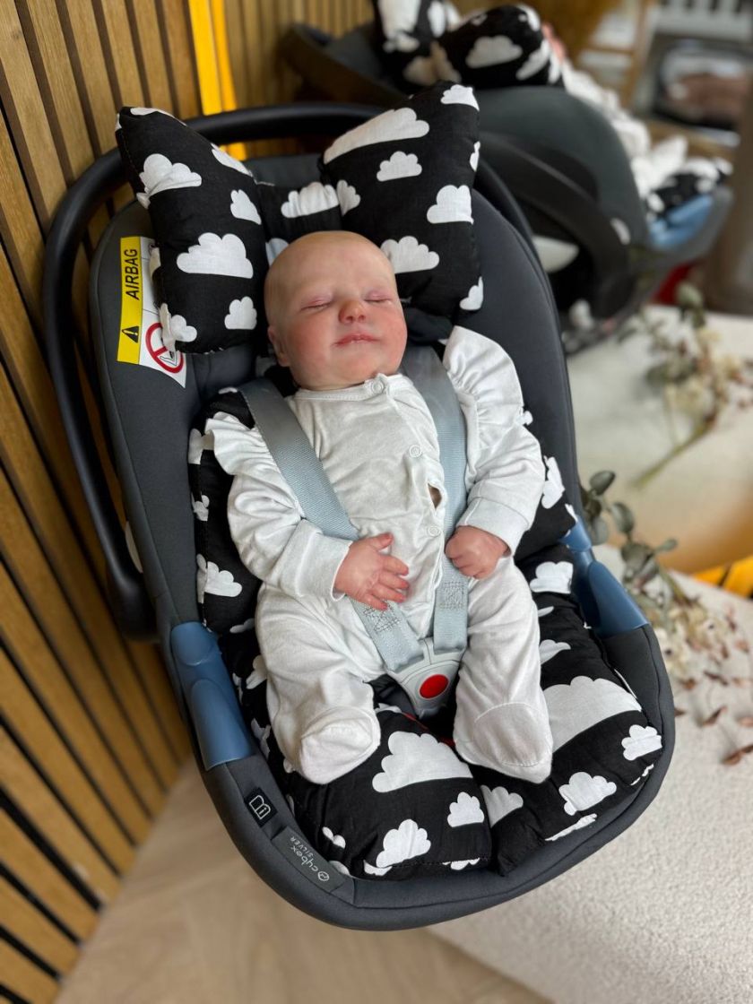 ❤ Матрасик візочок прогулянковий 3в1. Принт - Біла хмаринка на чорному (#85221261) ✓ Anna Konvert