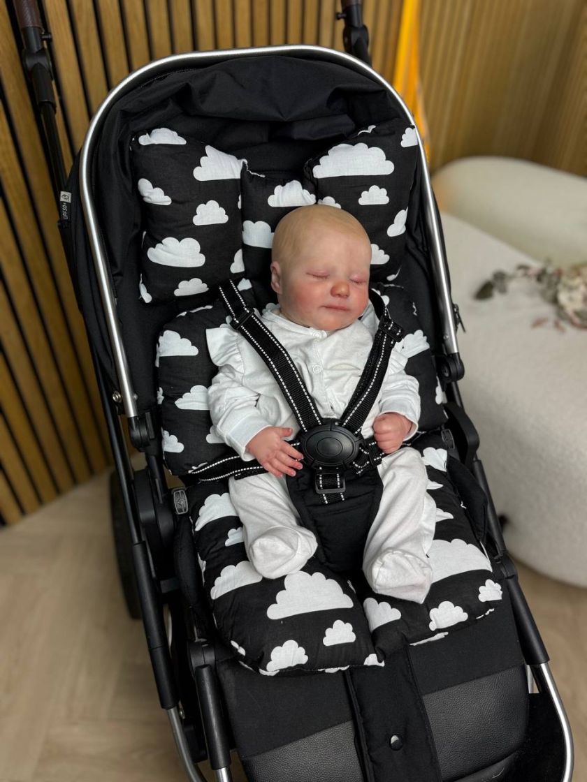 ❤ Матрасик візочок прогулянковий 3в1. Принт - Біла хмаринка на чорному (#85221261) ✓ Anna Konvert