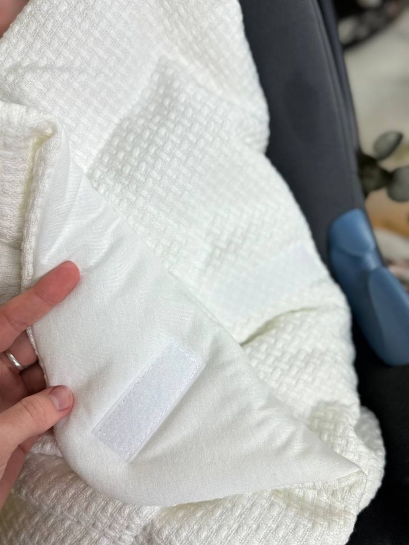 ❤ Конверт-плед на виписку у автокрісло, косичка 80*80. Колір - Молочний плетіння (#82970781) ✓ Anna Konvert