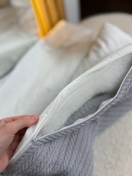 ❤ Демісезонний конверт-плед на виписку, Плетіння. Колір - Сірий з вишивкою (#86084625) ✓ Anna Konvert 2