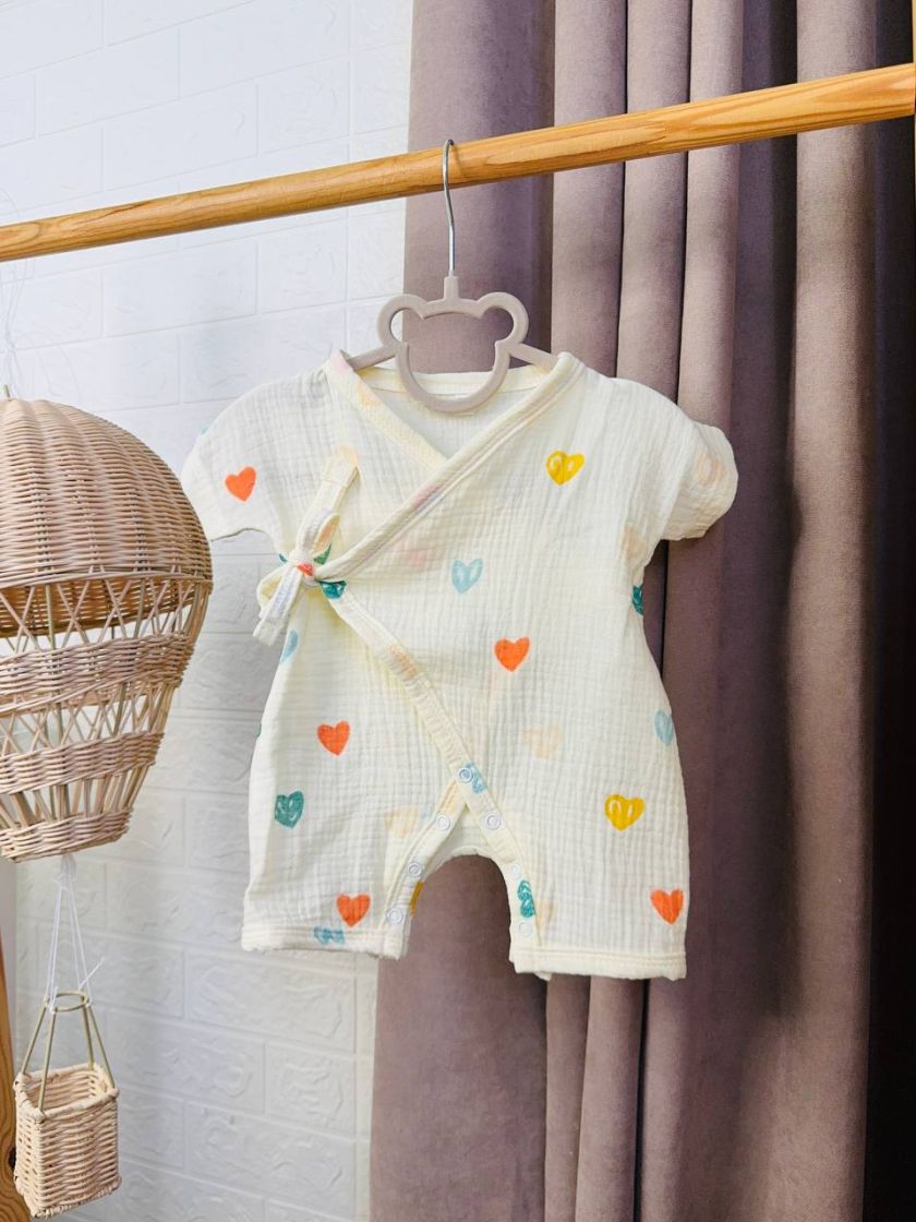 ❤ Муслінове кімоно. Колір - Кольорові серця. Розмір - 68 см (#36405245) ✓ Anna Konvert