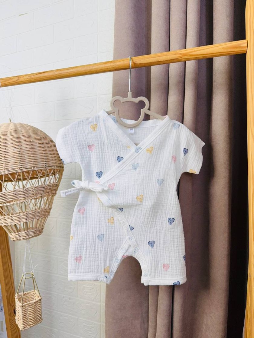 ❤ Муслінове кімоно. Колір - Серця акварельні. Розмір - 68 см (#38865714) ✓ Anna Konvert