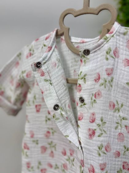 ❤ Чоловічок-пісочник мусліновий, 62 см. Колір - Дрібні рожеві квіточки. Розмір - 62см (#50138552) ✓ Anna Konvert 2