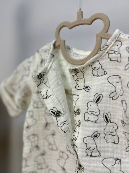 ❤ Чоловічок-пісочник мусліновий, 62 см. Колір - Зайці контур. Розмір - 62см (#49732290) ✓ Anna Konvert 2