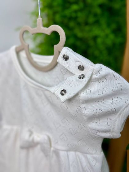 ❤ Боді сукня з перфорацією. Принт - Білий. Розмір - 62-68 (#5576006) ✓ Anna Konvert 2