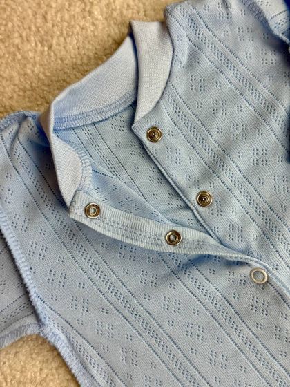 ❤ Чоловічок з перфорацією. Колір - Блакитний. Розмір - 56-62р (#25331527) ✓ Anna Konvert 2