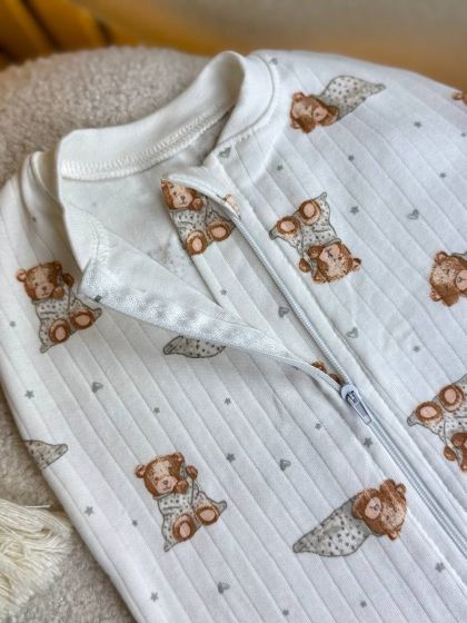 ❤ Пелюшка-кокон, інтерлок, 62р. Принт - Ведмедик сплячий в піжамці, рубчик (#71719936) ✓ Anna Konvert 2