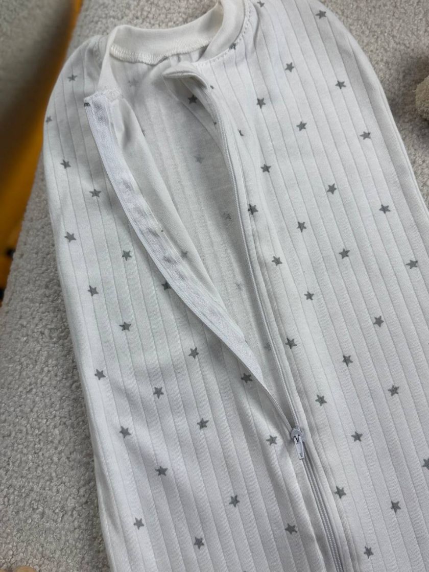 ❤ Пелюшка-кокон, інтерлок, 62р. Принт - Дрібні сірі зірки, рубчик (#42399716) ✓ Anna Konvert