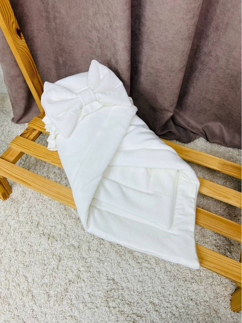 ❤ Демісезонний конверт велюровий в смужку, на бавовні. Колір - Білий (#92414939) ✓ Anna Konvert