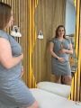 ❤ Сорочка на пологи бавовняна, 58-60р.. Колір - Темно сірий (#16161513) ✓ Anna Konvert