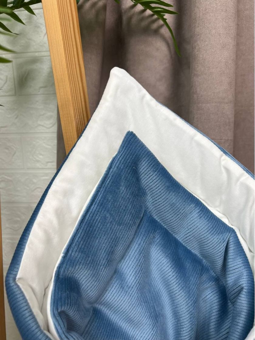 ❤ Демісезонний конверт велюровий в смужку, на бавовні. Колір - Синій (#70227850) ✓ Anna Konvert