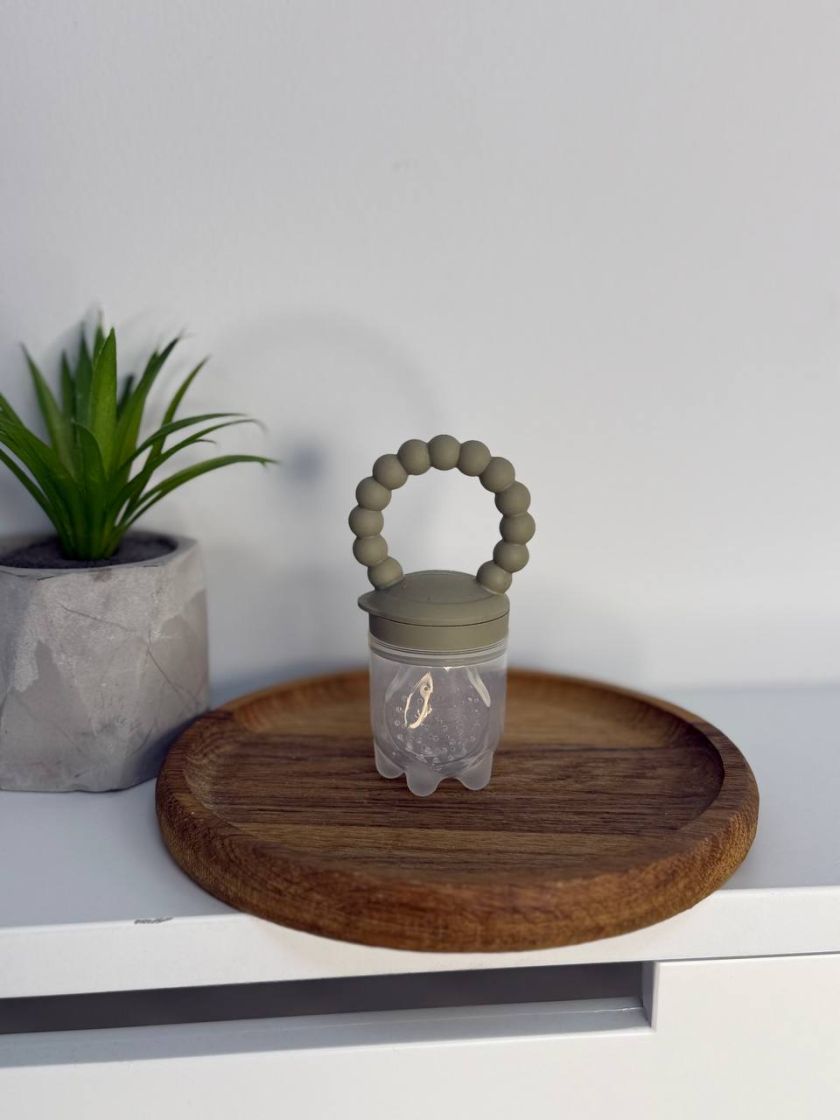 ❤ Силіконовий ніблер для годування "Намистини". Колір - Smoke-green (#45617419) ✓ Anna Konvert