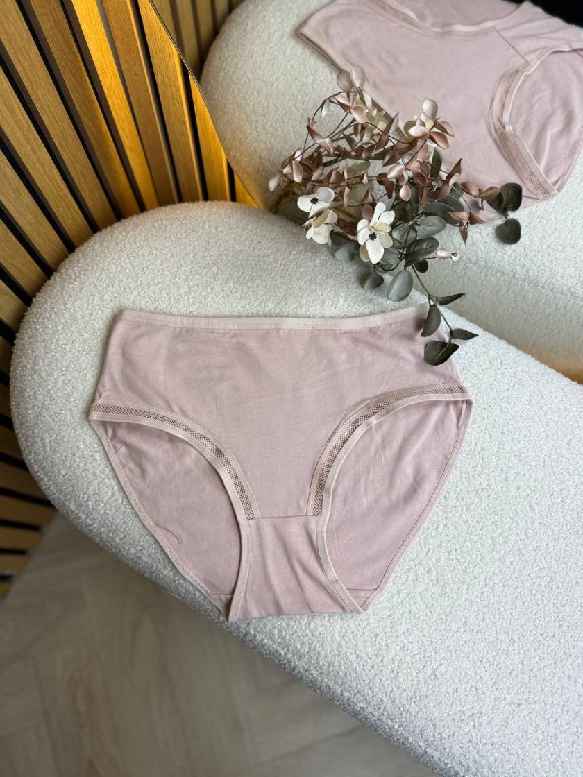 ❤ Труси жіночі. Колір - Бежевий із сіткою. Розмір - 50-52 (#26055687) ✓ Anna Konvert
