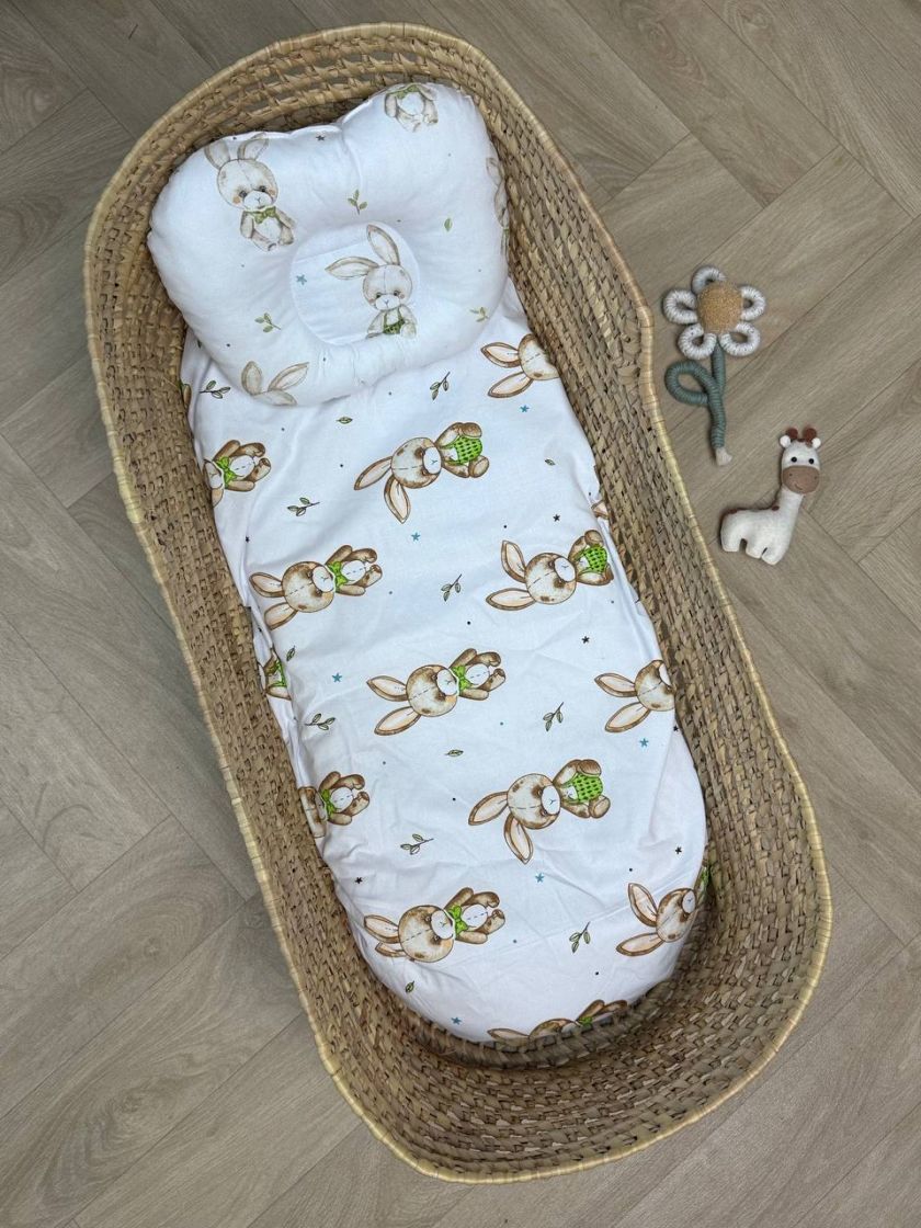 ❤ Простирадло непромакаюче у візочок та подушка. Принт - Зайка в штанцях (#33424650) ✓ Anna Konvert