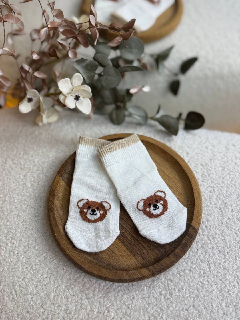 ❤ Шкарпетки "Ведмедики ", без утеплення. Принт - Білий з смужкою (#18346336) ✓ Anna Konvert