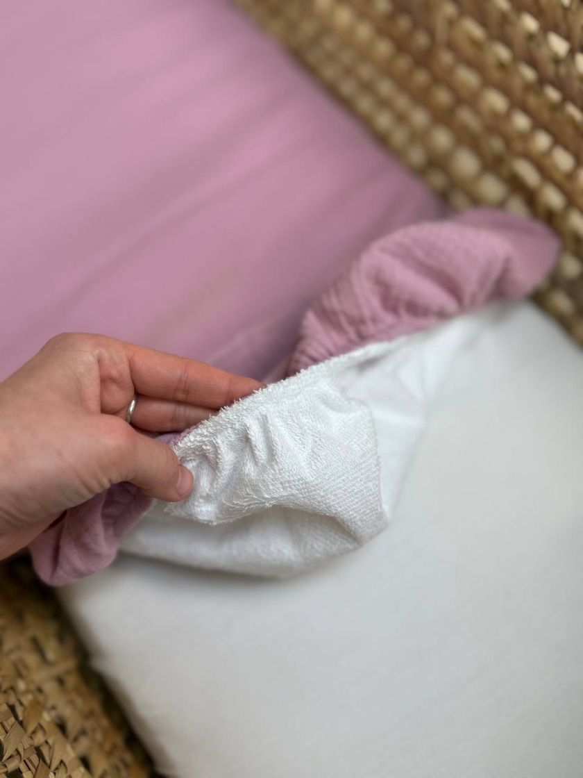 ❤ Простирадло муслін непромакаюче у візочок на гумці. Колір - Пиловий (#64885748) ✓ Anna Konvert