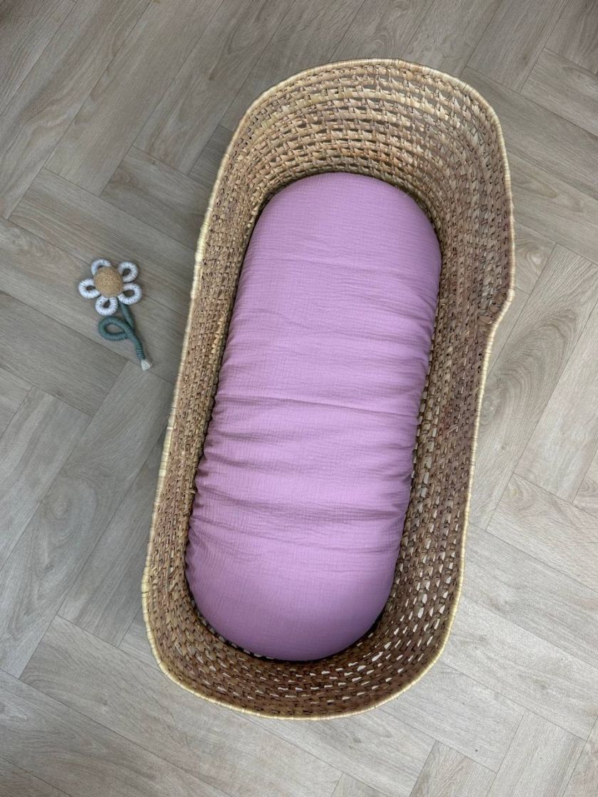 ❤ Простирадло муслін непромакаюче у візочок на гумці. Колір - Пиловий (#64885748) ✓ Anna Konvert