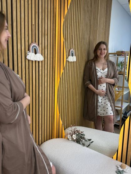 ❤ Комплект сорочка та халат для годування, 48-50 "Кант". Колір - Сердечка комбо (#36790876) ✓ Anna Konvert 2