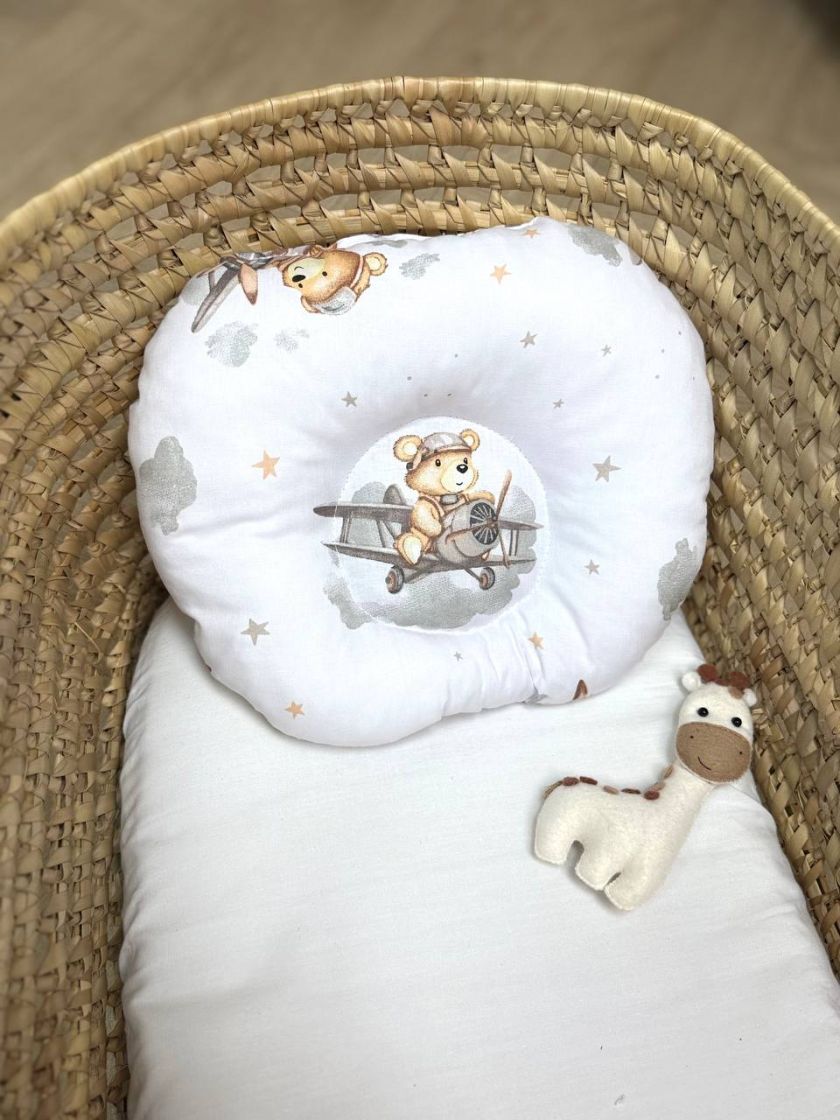 ❤ Ортопедична подушка. Принт - Ведмідь на літаку, сірий (#87376615) ✓ Anna Konvert