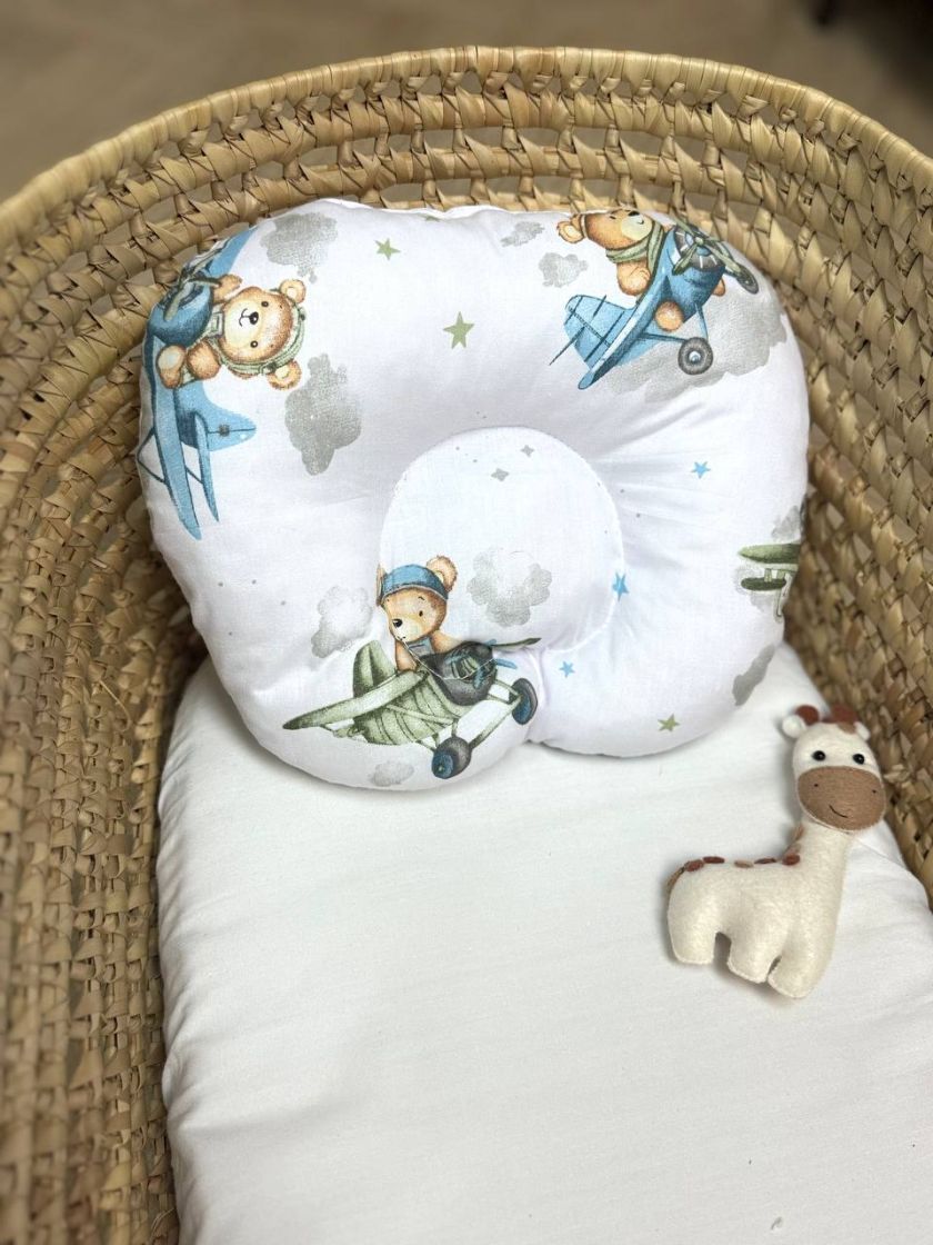 ❤ Ортопедична подушка. Принт - Ведмідь на різнокольорових літаках (#31430486) ✓ Anna Konvert