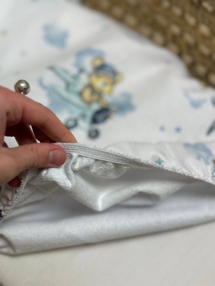 ❤ Простирадло непромакаюче у візочок та подушка. Принт - Ведмідь на різнокольорових літаках (#84425618) ✓ Anna Konvert 2