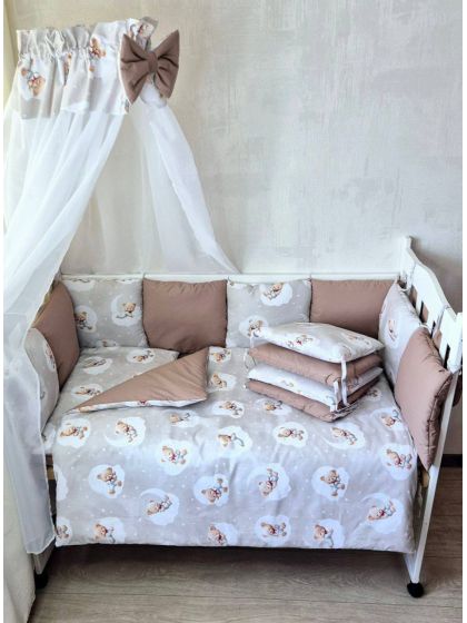 ❤ Набір у ліжко Elite, Bonna. Принт - Ведмедик на місяці, шоколад (#29710840) ✓ Anna Konvert 2