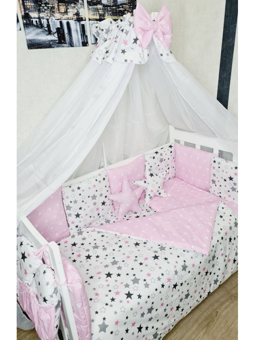 ❤ Набір у ліжко Elite, Bonna. Принт - Зірки різні з рожевим, рожевий (#50584736) ✓ Anna Konvert