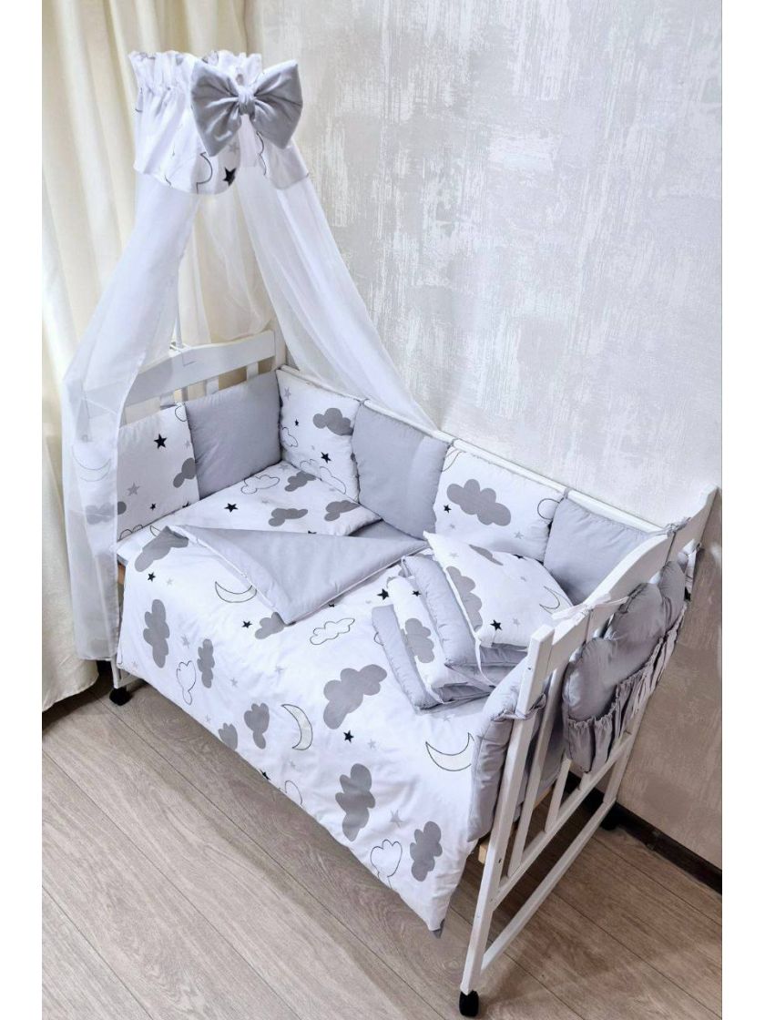 ❤ Набір у ліжко Elite, Bonna. Принт - Місяць, хмаринки, сірий (#46710819) ✓ Anna Konvert