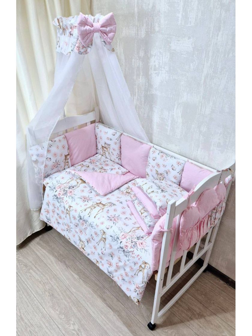 ❤ Набір у ліжко Elite, Bonna. Принт - Олені бембі з трояндами, рожевий (#89682946) ✓ Anna Konvert