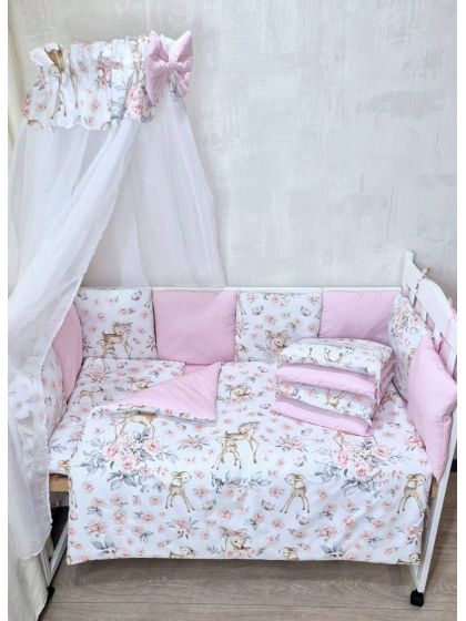 ❤ Набір у ліжко Elite, Bonna. Принт - Олені бембі з трояндами, рожевий (#89682946) ✓ Anna Konvert 2