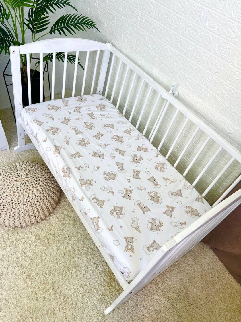 ❤ Простирадло у ліжко, бавовняне 120х60. Принт - Ведмедикі сплячі, невзрачні (#40036102) ✓ Anna Konvert