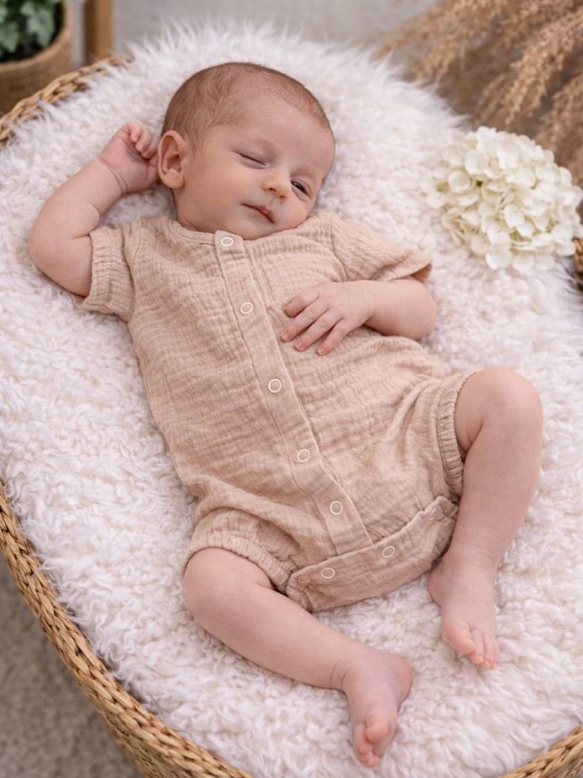 ❤ Боді мусліновий на кнопках, 56см. Принт - Капучино (#26304406) ✓ Anna Konvert