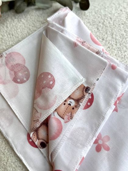 ❤ Пелюшки бавовняні. Принт - Ведмежа дівчинка з рожевими кульками (#11745339) ✓ Anna Konvert 2