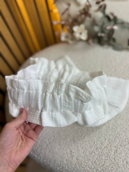 ❤ Мусліновий бантик для пледу на виписку, універсальний на резинці. Колір - Білий (#57267076) ✓ Anna Konvert 2