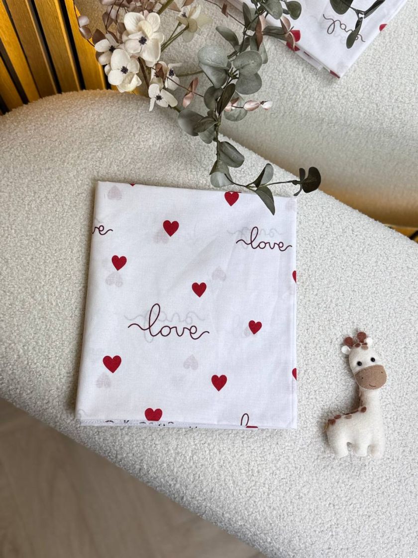 ❤ Пелюшки бавовняні. Принт - Love серця червоні (#76322936) ✓ Anna Konvert