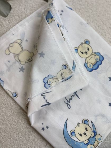 ❤ Пелюшки бавовняні. Принт - Ведмедик на місяці, блакитний (#92179028) ✓ Anna Konvert 2