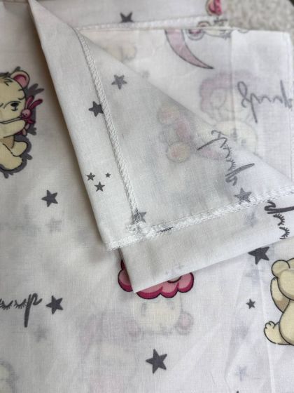 ❤ Пелюшки бавовняні. Принт - Ведмедик на місяці, рожевий (#11674475) ✓ Anna Konvert 2