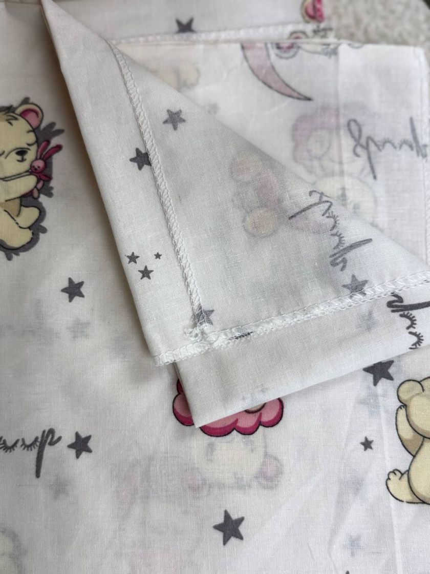 ❤ Пелюшки бавовняні. Принт - Ведмедик на місяці, рожевий (#11674475) ✓ Anna Konvert