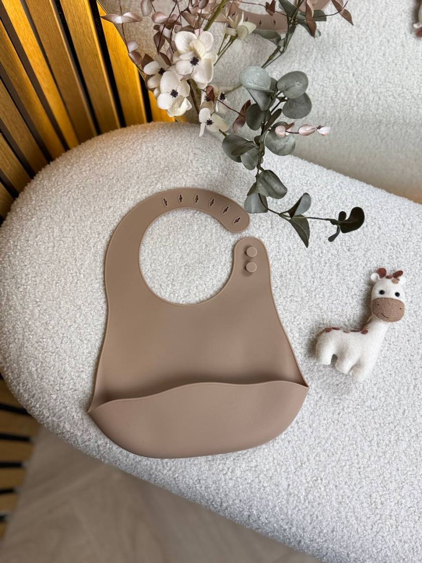 ❤ Силіконовий нагрудник "Color", з регулятором довжини. Колір - Biscotti (#5272220) ✓ Anna Konvert