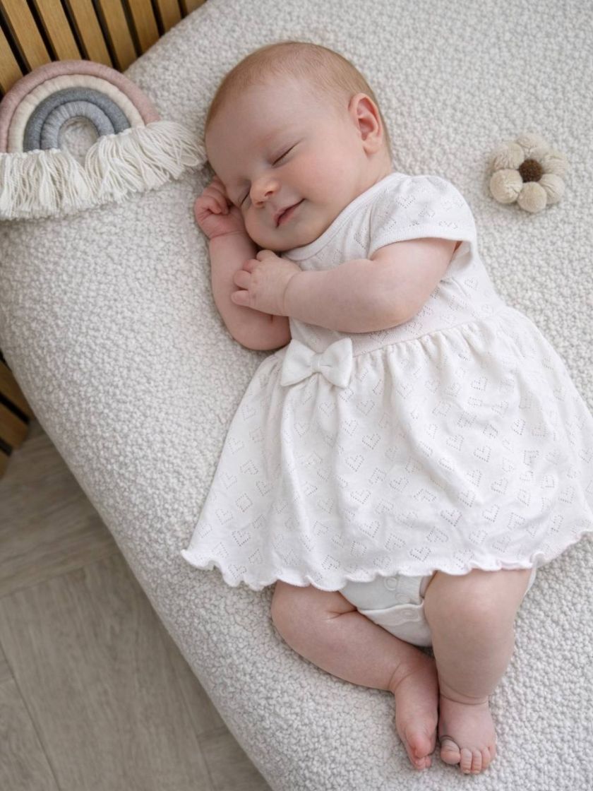 ❤ Боді сукня з перфорацією. Принт - Білий. Розмір - 62-68 (#5576006) ✓ Anna Konvert