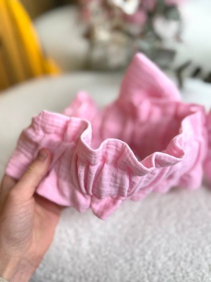❤ Мусліновий бантик для пледу на виписку, універсальний на резинці. Колір - Рожевий (#89928007) ✓ Anna Konvert 2
